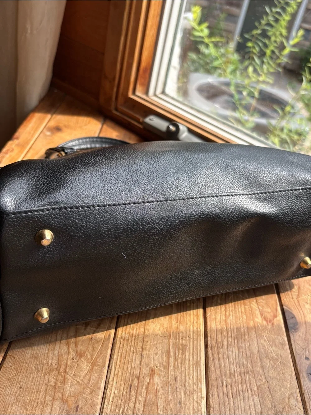 Kathy Ireland Black Structured Shoulder Bag